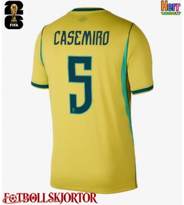 Brasilien Casemiro #5 Hemmatröja VM 2026 Kortärmad